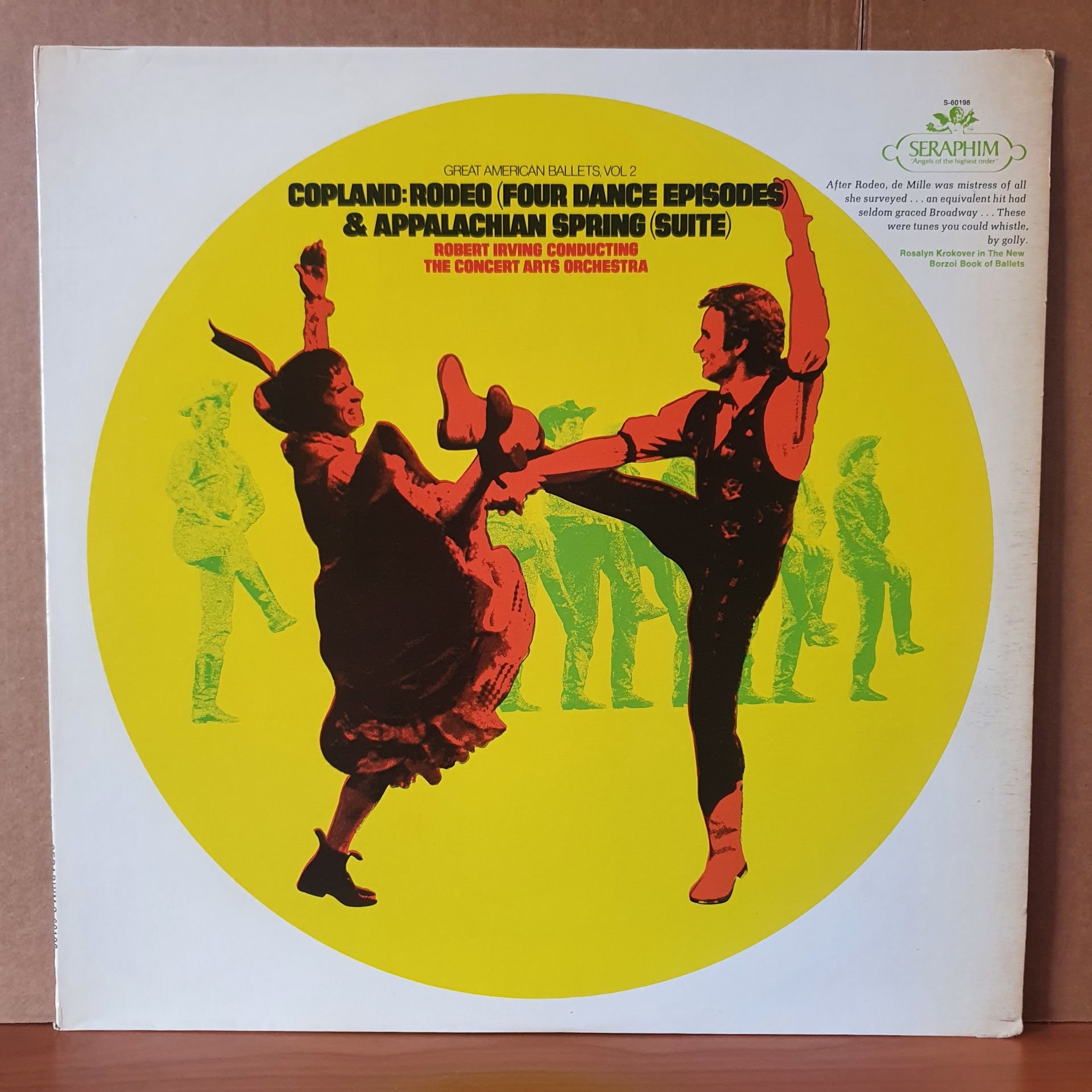 COPLAND: RODEO [FOUR DANCE EPISODES] & APPALACHIAN SPRING [SUITE] / ROBERT IRVING, THE CONCERT ARTS ORCHESTRA - LP 2.EL PLAK