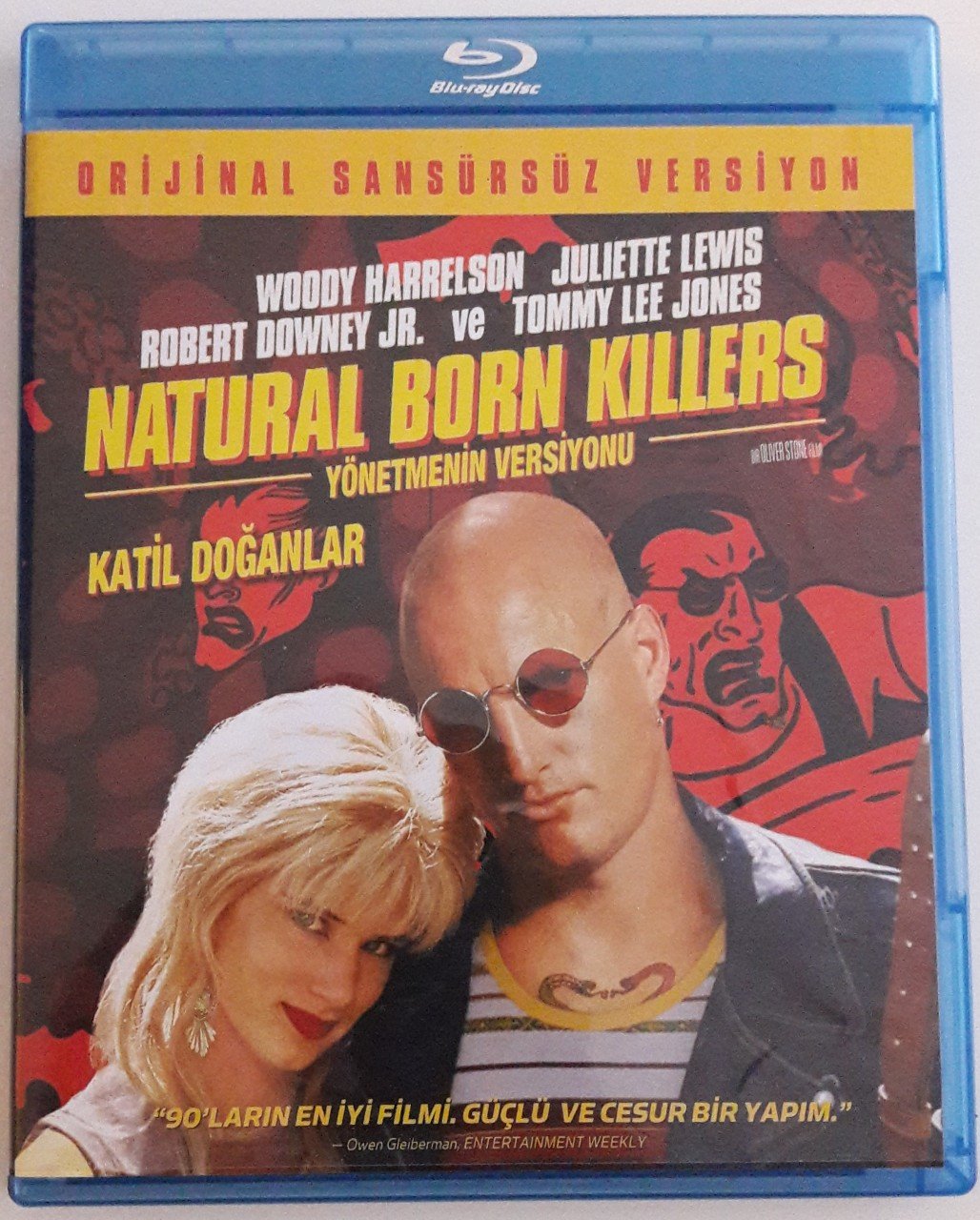 NATURAL BORN KILLERS - KATİL DOĞANLAR - WOODY HARRELSON - JULIETTE LEWIS - ROBERT DOWNEY JR. - TOMMY LEE JONES - OLIVER STONE - BLU-RAY 2.EL