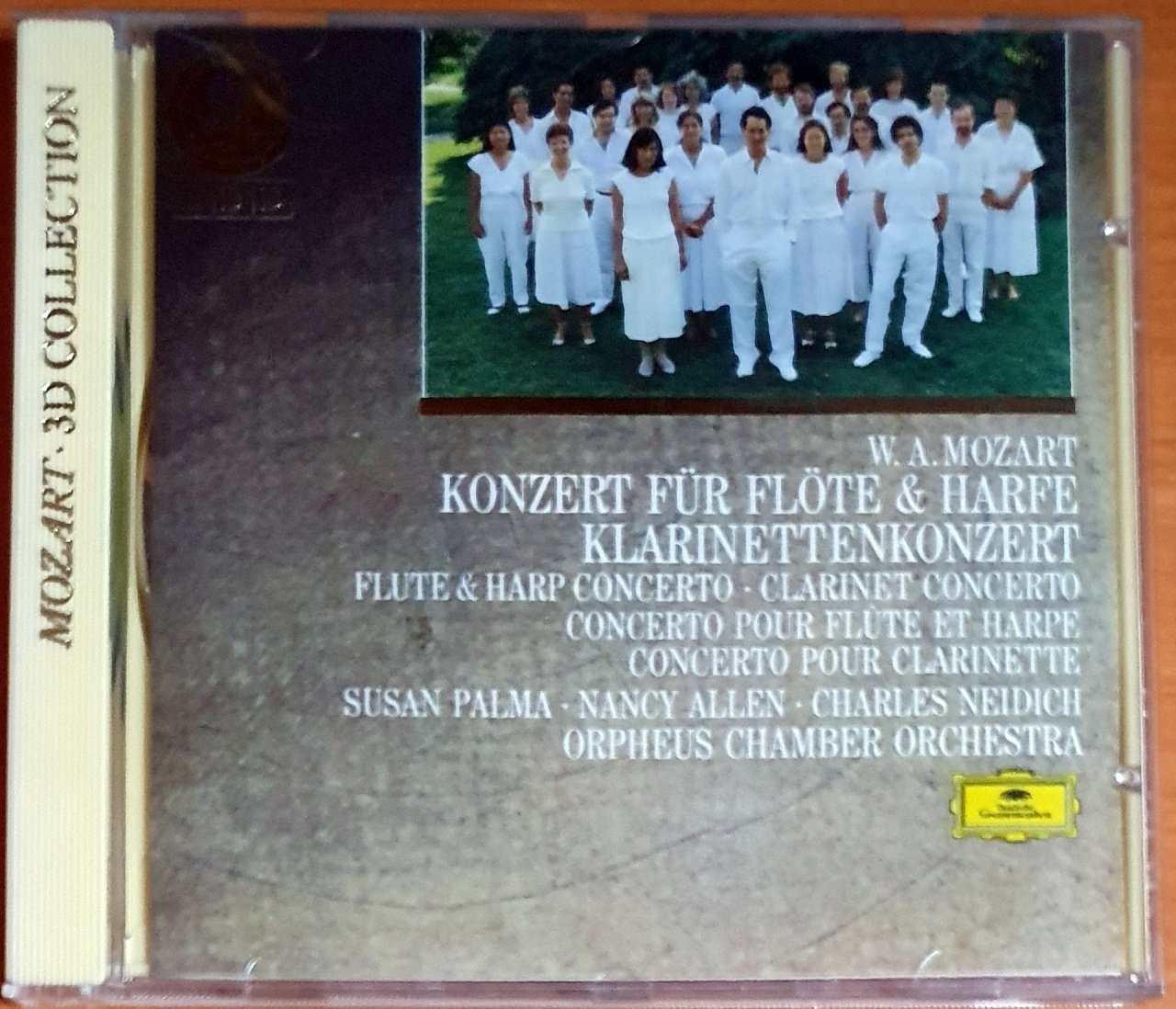 MOZART: KONZERT FÜR FLÖTE & HARFE / KLARINETTENKONZERT / PALMA, ALLEN, NEIDICH, ORPHEUS CHAMBER ORCHESTRA (1989) - CD DEUTSCHE GRAMMOPHON 2.EL