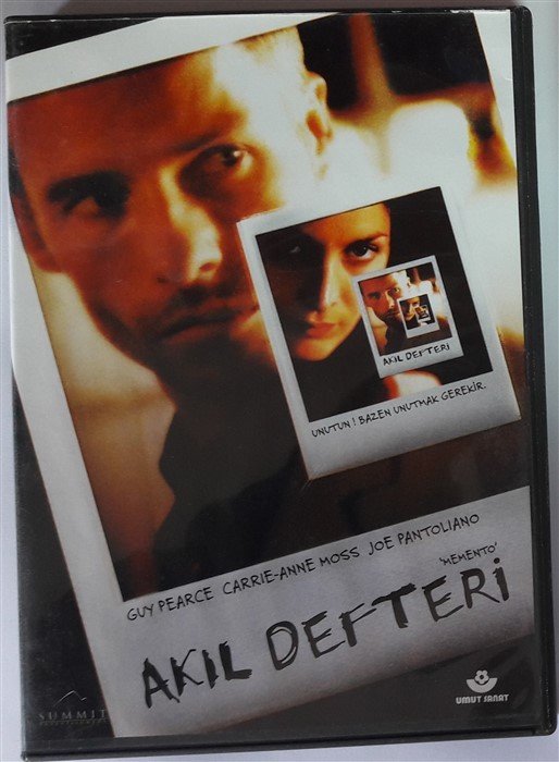 AKIL DEFTERİ - MEMENTO - GUY PEARCE - CARRIE-ANNE MOSS - CHRISTOPHER NOLAN - DVD 2.EL