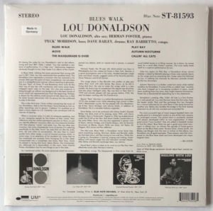 LOU DONALDSON - BLUES WALK (1958) - LP BLUE NOTE 180GR 2022 EDITION SIFIR PLAK