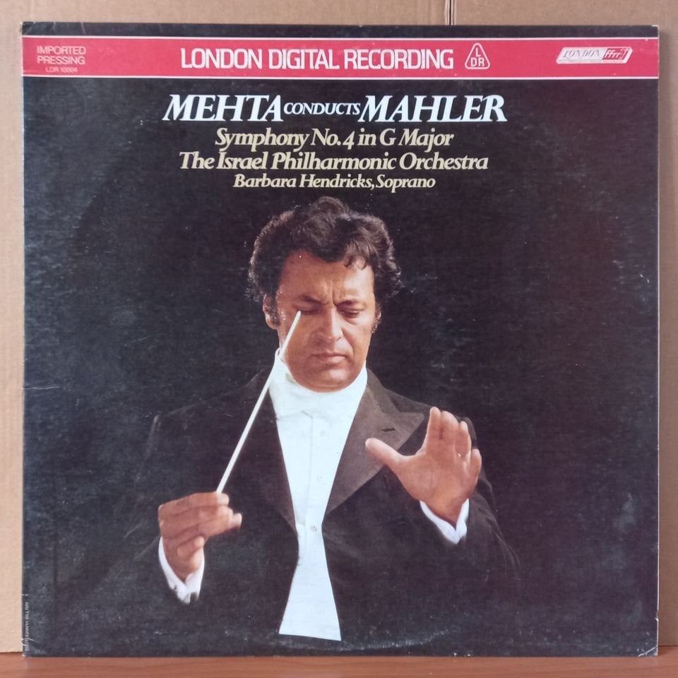 MEHTA CONDUCTS MAHLER / SYMPHONY NO. 4 IN G MAJOR / THE ISRAEL PHILHARMONIC ORCHESTRA, BARBARA HENDRICKS (1979) - LP 2.EL PLAK