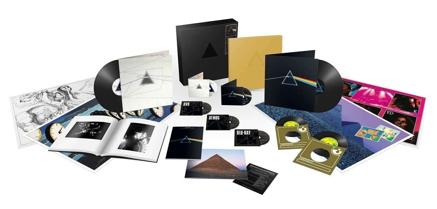 PINK FLOYD - DARK SIDE OF THE MOON 50TH ANNIVERSARY EDITION BOX - 2LP 2CD 2BLU-RAY AUDIO , 1DVD AUDIO , 2x7'' 45RPM SINGLE SIFIR PLAK