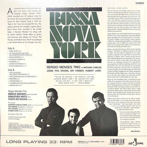 THE SÉRGIO MENDES TRIO – BOSSA NOVA YORK (1964) - LP 2024 REISSUE SIFIR PLAK