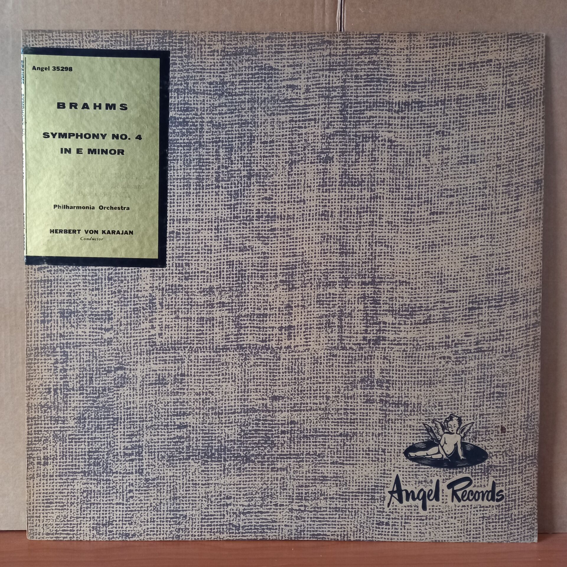 BRAHMS: SYMPHONY NO. 4 IN E MINOR / PHILHARMONIA ORCHESTRA, HERBERT VON KARAJAN - LP 2.EL PLAK