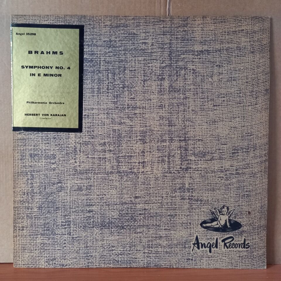 BRAHMS: SYMPHONY NO. 4 IN E MINOR / PHILHARMONIA ORCHESTRA, HERBERT VON KARAJAN - LP 2.EL PLAK