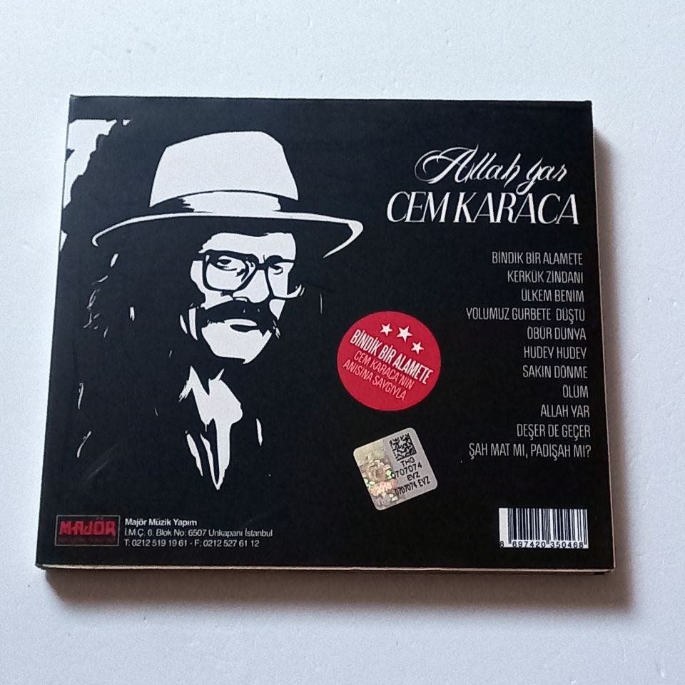 CEM KARACA - ALLAH YAR (2013) - CD DIGIPAK MAJÖR MÜZİK 2.EL