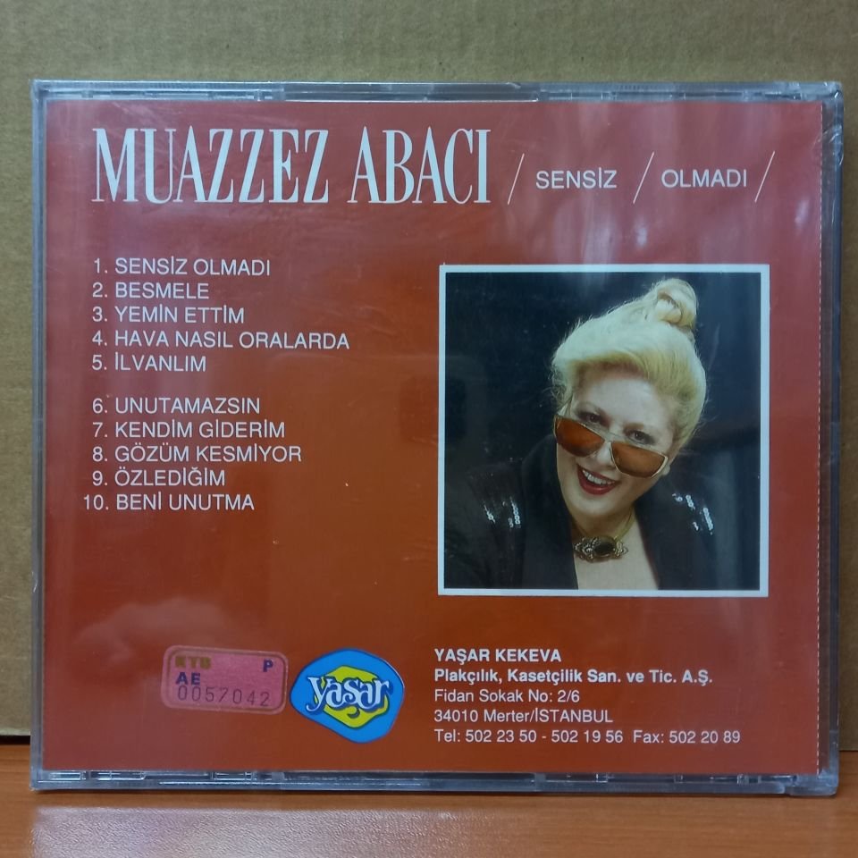 MUAZZEZ ABACI - SENSİZ OLMADI (1991) - CD SIFIR
