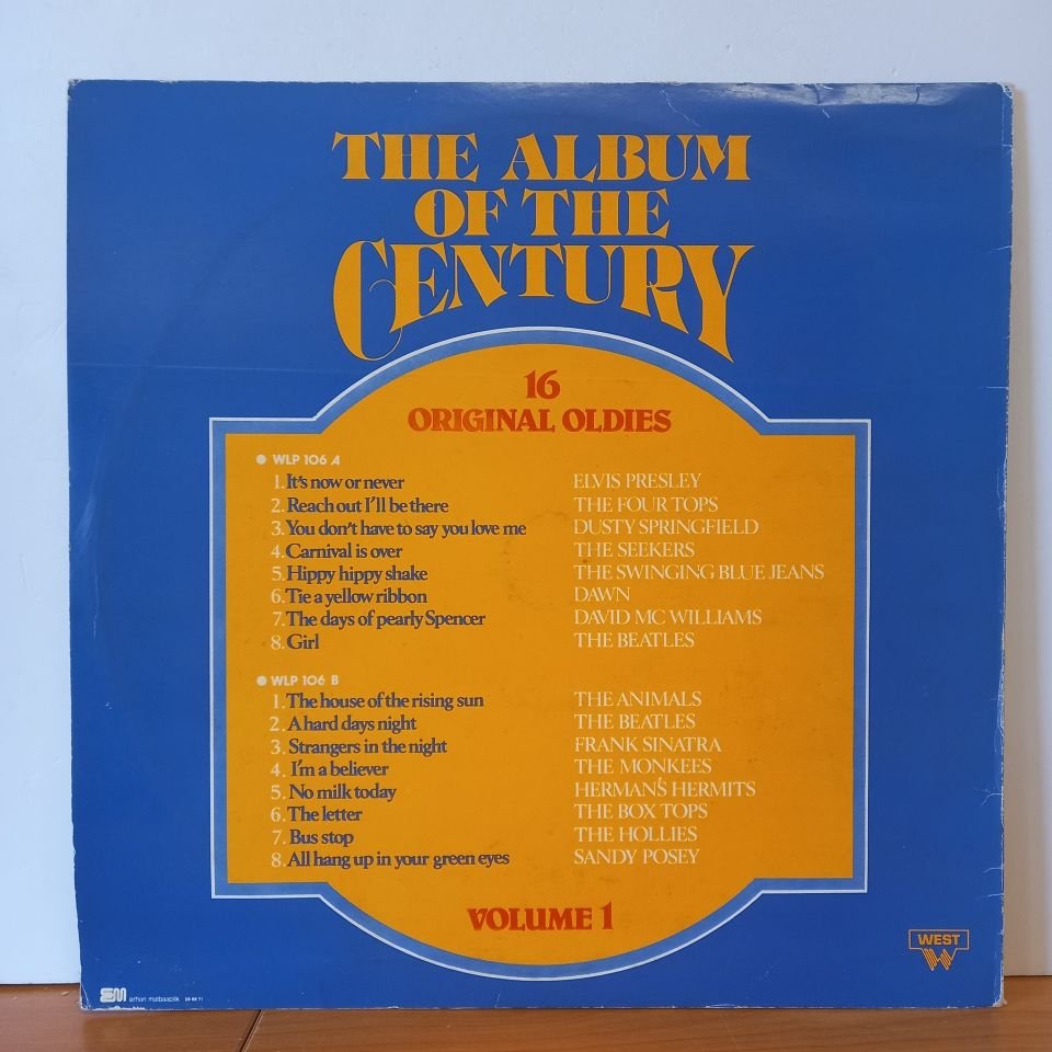 THE ALBUM OF THE CENTURY - VOLUME 1 / BEATLES, ELVIS PRESLEY, THE ANIMALS (1978) - LP YERLİ BASKI 2.EL PLAK
