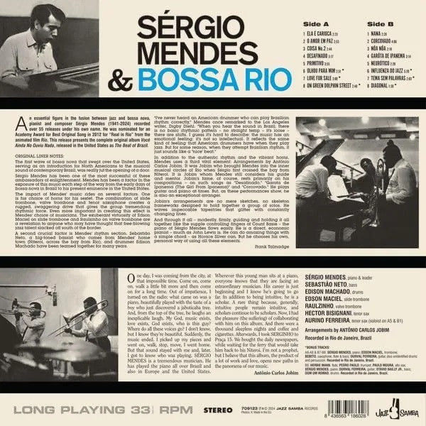 SÉRGIO MENDES & BOSSA RIO – VOCÊ AINDA NÃO OUVIU NADA! (2024) - LP 2024 180GR LIMITED EDITION SIFIR PLAK