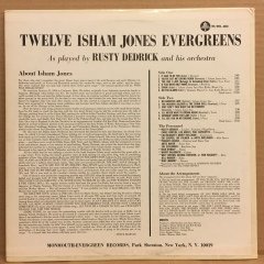 RUSTY DEDRICK ORC. ISHAM JONES TWELVE EVERGREENS 2.EL PLAK