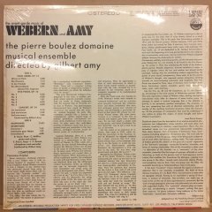 AVANT-GARDE MUSIC OF WEBERN AND AMY, THE PIERRE BOULEZ DOMAINE MUSICAL ENSEMBLE DÖNEM BASKISI SIFIR PLAK