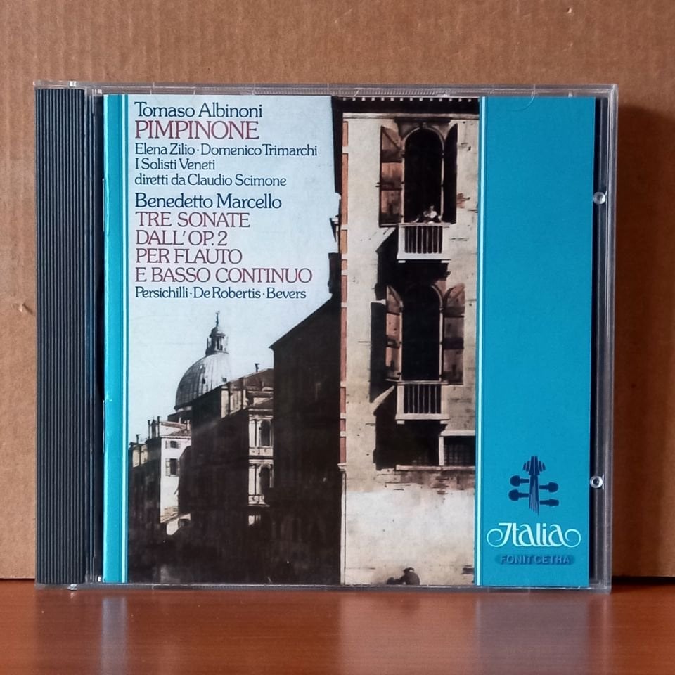 TOMASO ALBINONI: PIMPINONE / ELENA ZILIO, DOMENICO TRIMARCHI, I SOLISTI VENETI DIRETTI DA CLAUDIO SCIMONE / BENEDATTO MARCELLO: TRE SONATE DALL'OP.2 E BASSO CONTINUO / PERSICHILLI, DE ROBERTIS, BEVERS (1989) - CD 2.EL