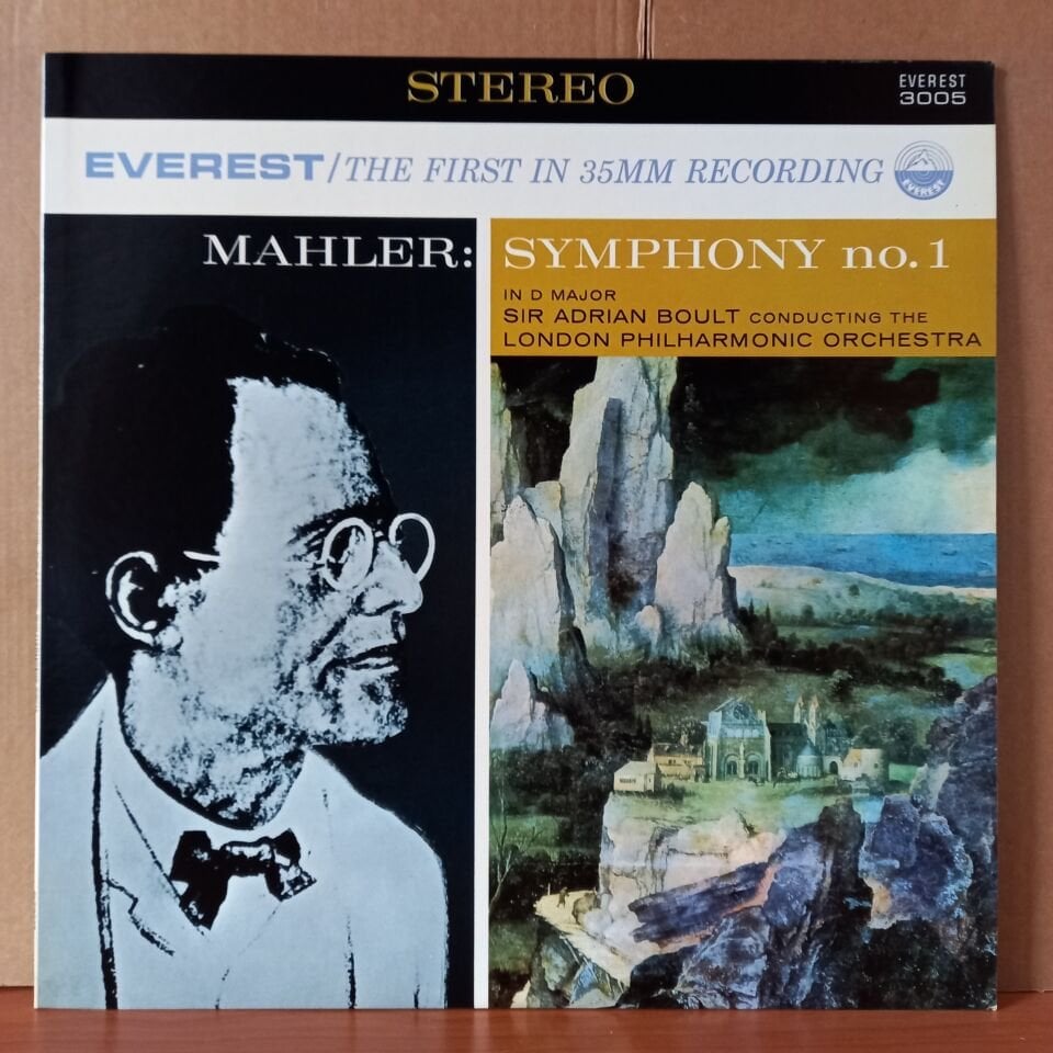 MAHLER: SYMPHONY NO. 1 IN D MAJOR / SIR ADRIAN BOULT CONDUCTING THE LONDON PHILHARMONIC ORCHESTRA (1958) - LP 2.EL PLAK