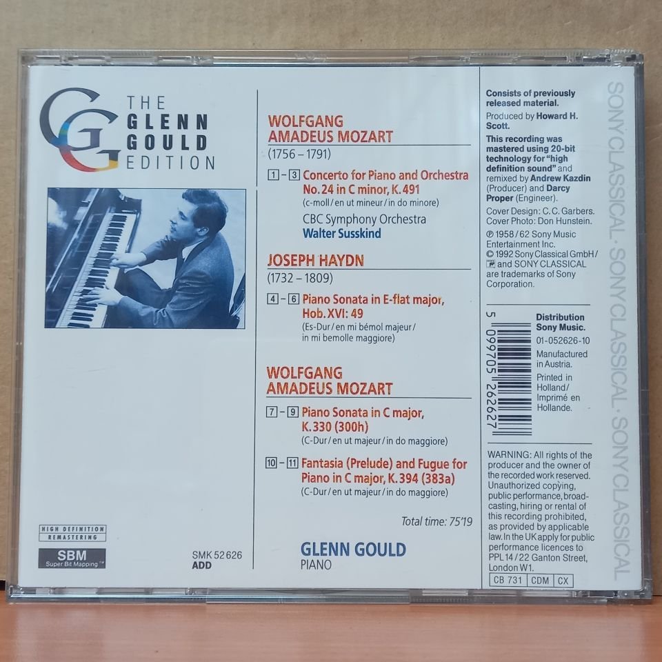 GLENN GOULD, MOZART, HAYDN - MOZART PIANO CONCERTO NO.24, K.491