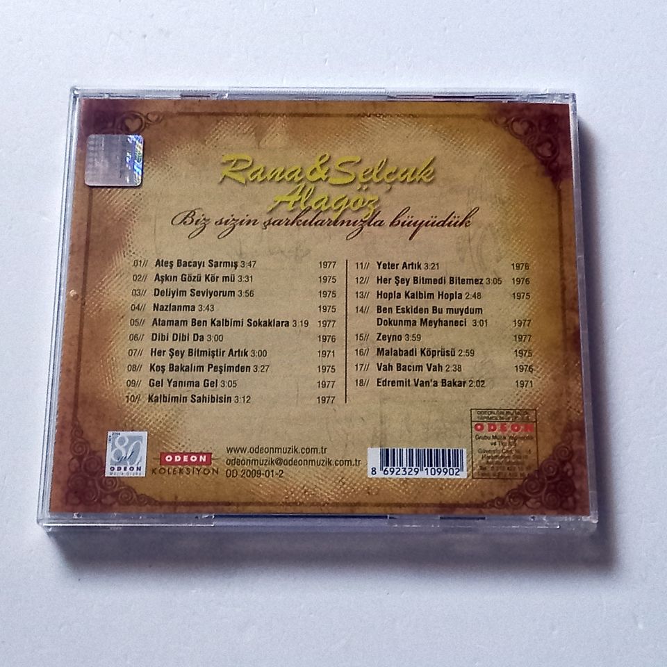 RANA & SELÇUK ALAGÖZ - BİZ SİZİN ŞARKILARINIZLA BÜYÜDÜK (2009) - CD ODEON KOLEKSİYON 2.EL