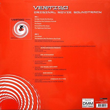 ALFRED HITCHCOCK'S VERTIGO (1958) - SOUNDTRACK / BERNARD HERRMANN - LP 180GR 2023 COLOURED EDITION SIFIR PLAK
