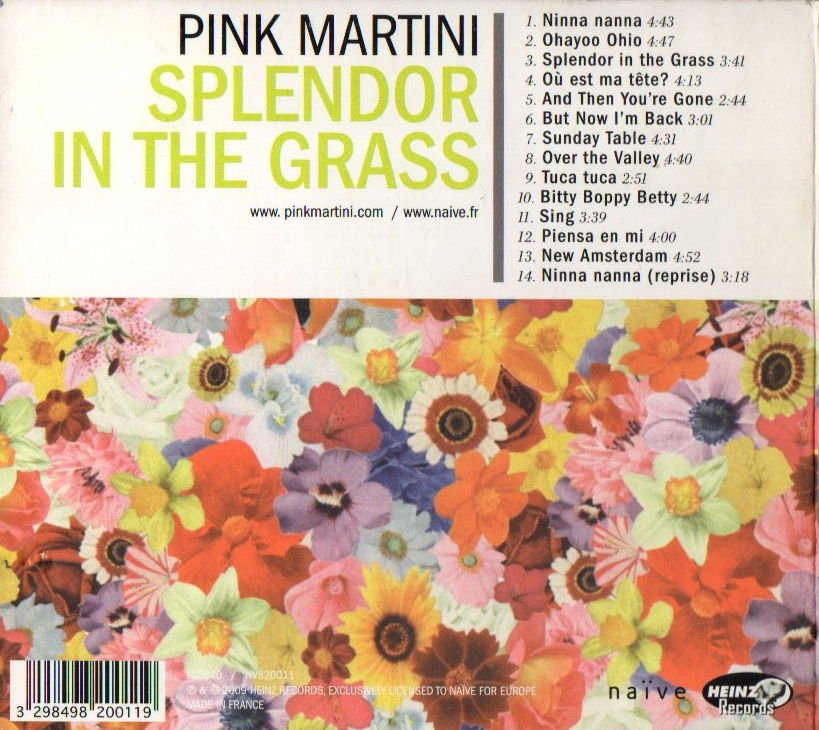 PINK MARTINI - SPLENDOR IN THE GRASS (2009) - CD DIGIPACK 2.EL