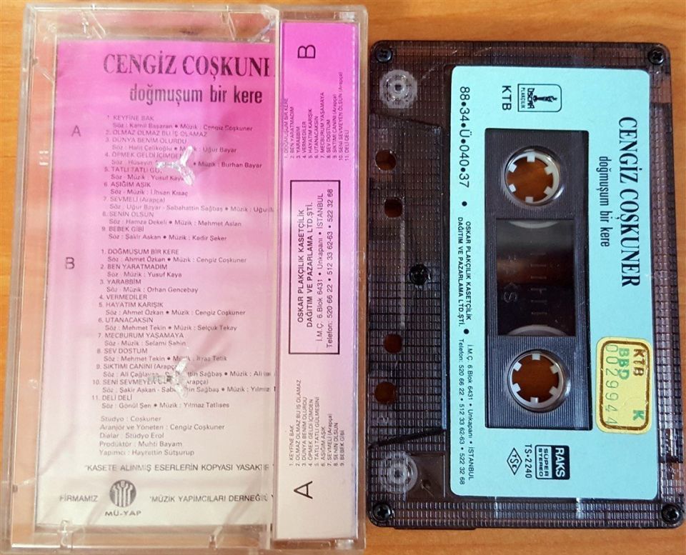 CENGİZ COŞKUNER - DOĞMUŞUM BİR KERE KASET (1988) - 2.EL