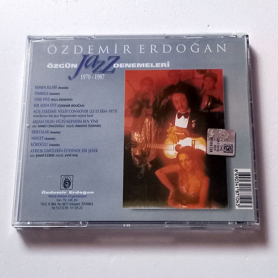 ÖZDEMİR ERDOĞAN - ÖZGÜN JAZZ DENEMELERİ 1970-1987 (2016) - CD 2.EL