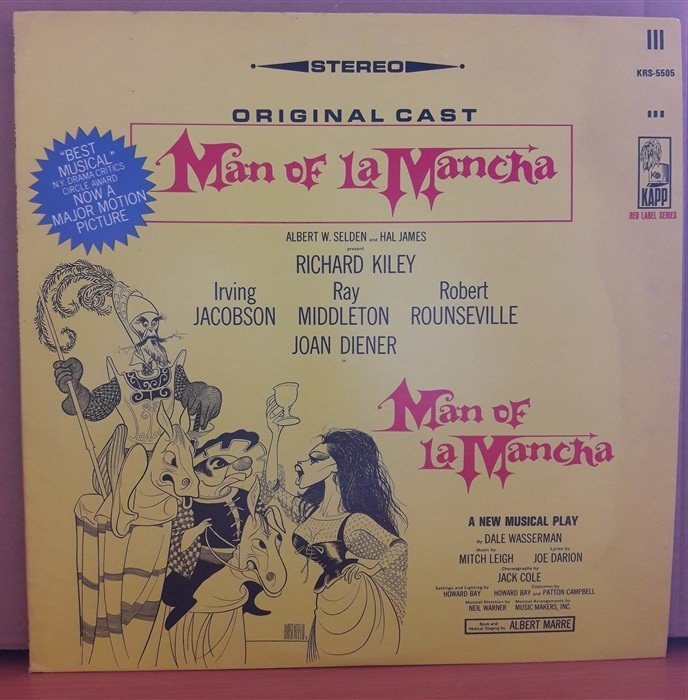 MAN OF LA MANCHA - IRVING JACOBSON - ORIGINAL CAST (1972) - LP 2.EL PLAK
