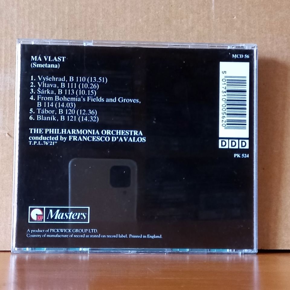 SMETANA: MA VLAST / THE PHILHARMONIA ORCHESTRA CONDUCTED BY FRANCESCO D'AVALOS (1993) - CD 2.EL