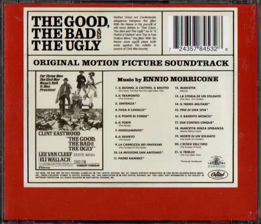 THE GOOD THE BAD AND THE UGLY - SOUNDTRACK / MUSIC BY ENNIO MORRICONE (1966) - CD 2004 EDITION 2.EL