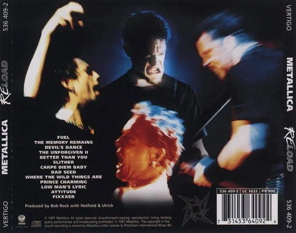 METALLICA – RELOAD (1997) - CD AMBALAJINDA SIFIR