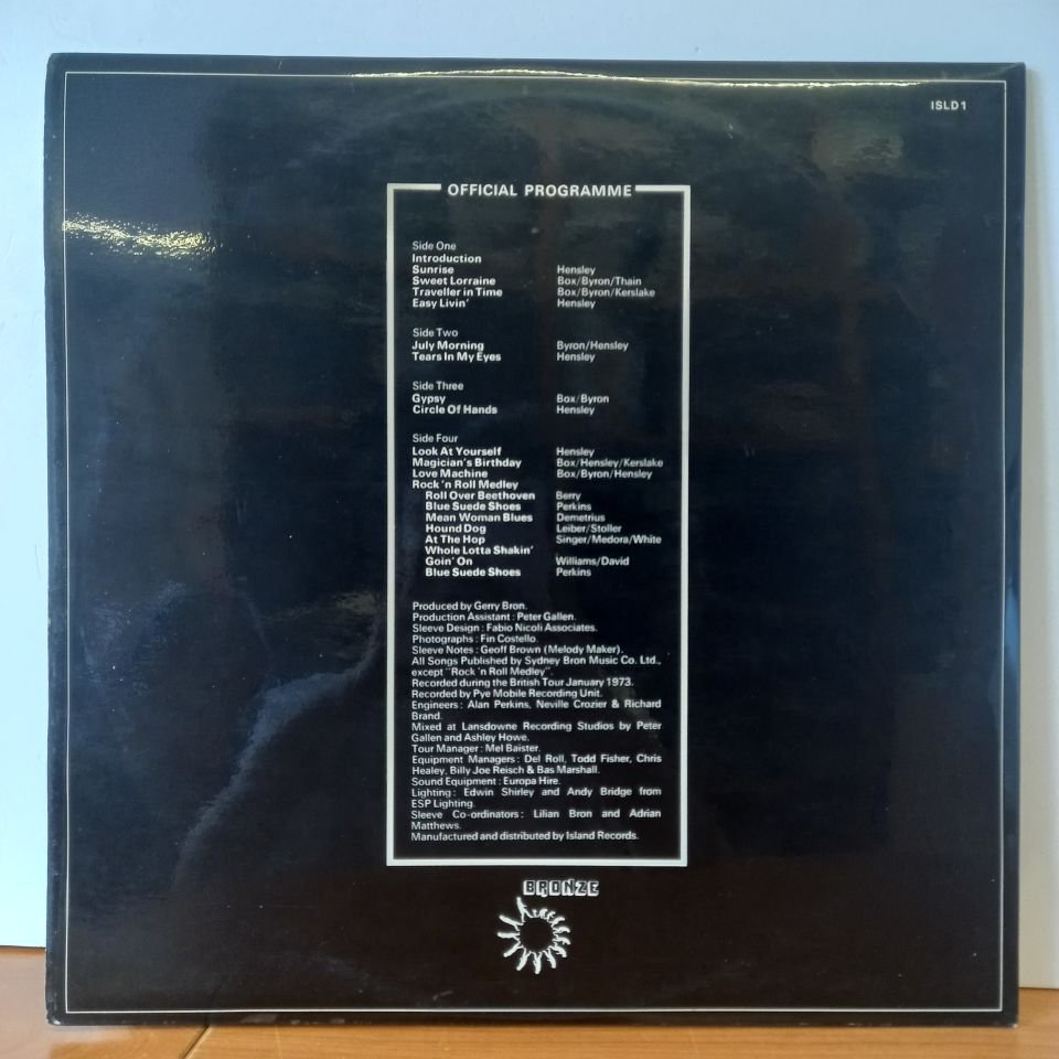 URIAH HEEP – URIAH HEEP LIVE (1973) - 2LP 2.EL PLAK