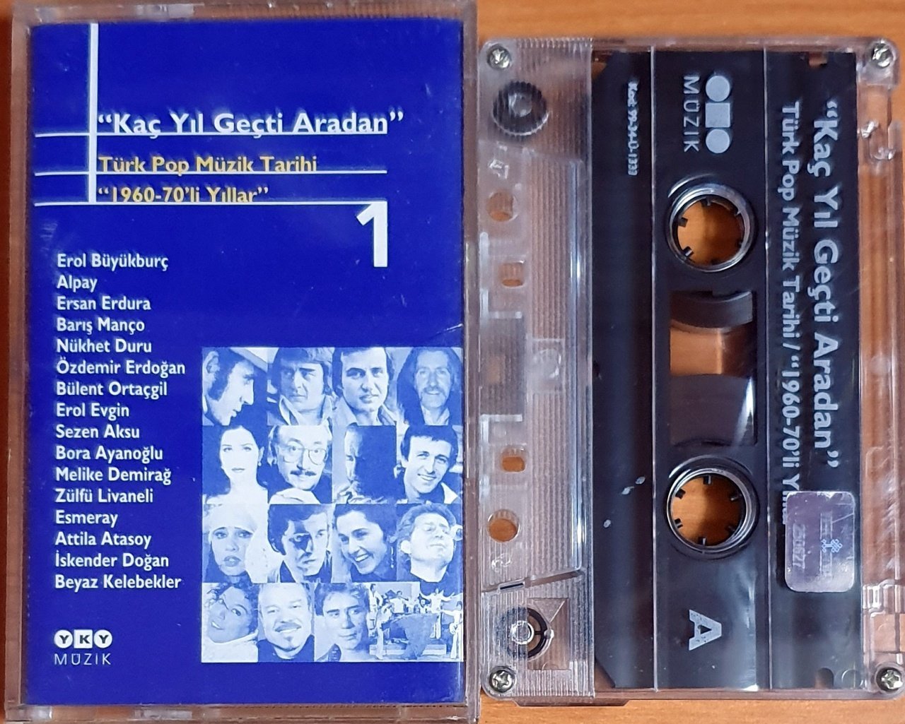 KAÇ YIL GEÇTİ ARADAN 1 / TÜRK POP MÜZİK TARİHİ 1960-70'Lİ YILLAR / ALPAY, ESMERAY, NÜKHET DURU, BARIŞ MANÇO, BEYAZ KELEBEKLER, BÜLENT ORTAÇGİL (1999) - KASET YKY MÜZİK 2.EL