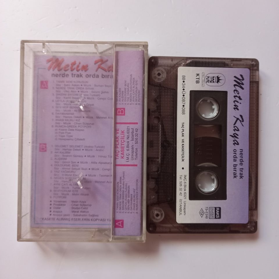 METİN KAYA - NERDE TRAK ORDA BIRAK (1988) - KASET 2.EL