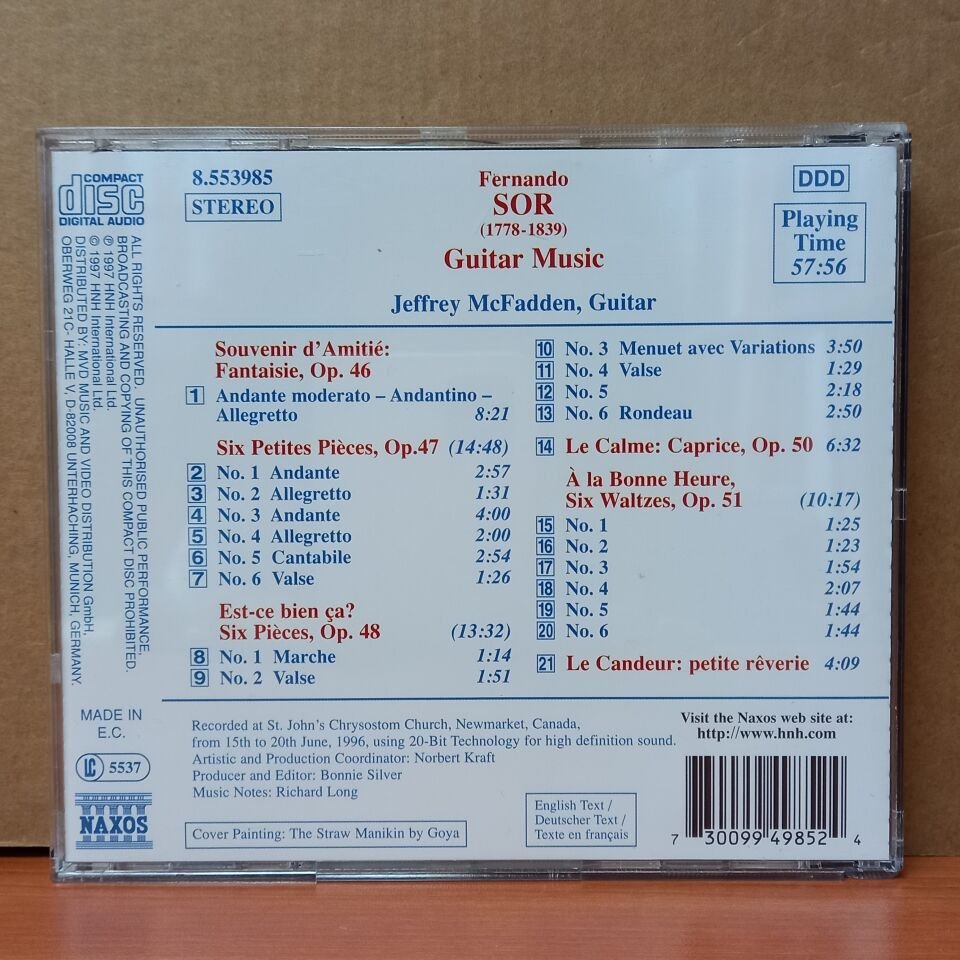 FERNANDO SOR, JEFFREY MCFADDEN – GUITAR MUSIC OPP. 46-48, 50 & 51 (1997) - CD 2.EL