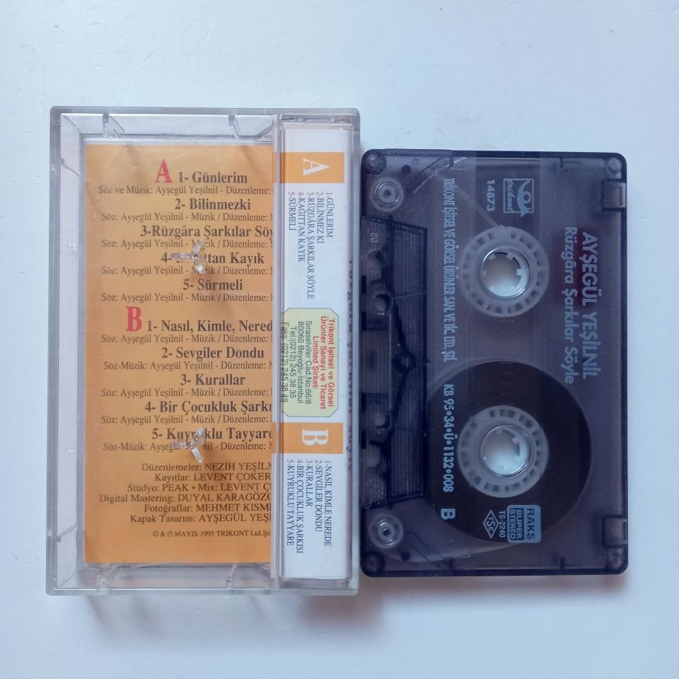 AYŞEGÜL YEŞİLNİL - RÜZGARA ŞARKILAR SÖYLE (1995) - KASET 2.EL