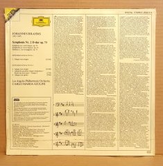 BRAHMS - SYMPHONY NO 2 C.M.GIULINI LOS ANGELES PHILH. ORCH. (1981) - LP DÖNEM BASKI SIFIR PLAK