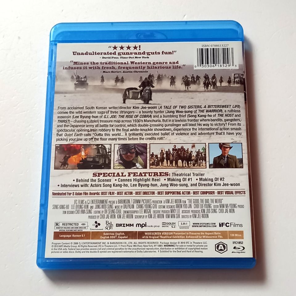THE GOOD, THE BAD AND THE WEIRD - SONG KANG-HO, LEE BYUNG-HUN, JUNG WOO-SUNG- YÖN.: KIM JEE-WOON - BLU-RAY  REGION A 2.EL TR ALTYAZI YOKTUR