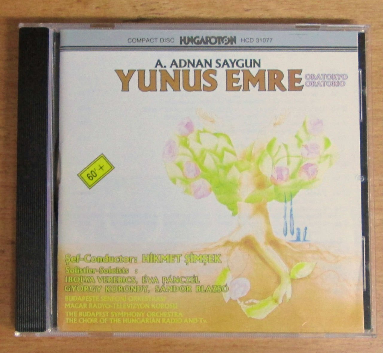 AHMED ADNAN SAYGUN - YUNUS EMRE ORATORYOSU / HİKMET ŞİMŞEK - CD 1989 HUNGAROTON BASIM 2.EL