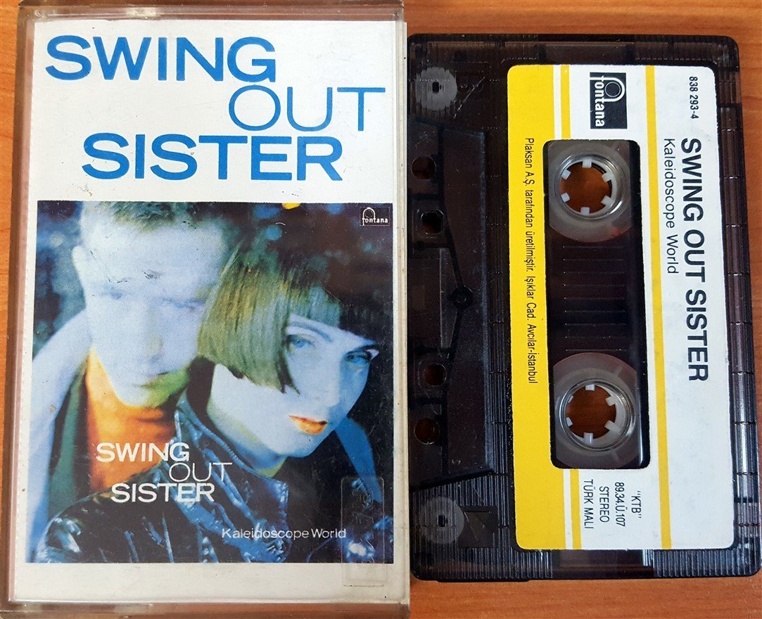 SWING OUT SISTER - KALEIDOSCOPE WORLD (1989) PLAKSAN CASSETTE MADE IN TURKEY ''USED'' PAPER LABEL