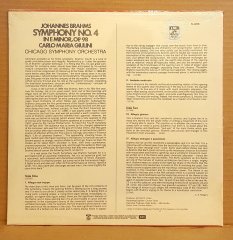 BRAHMS - SYMPHONY NO 4 C.M.GIULINI CHICAGO SYMP. ORCH. (1976) - LP DÖNEM BASKI SIFIR PLAK