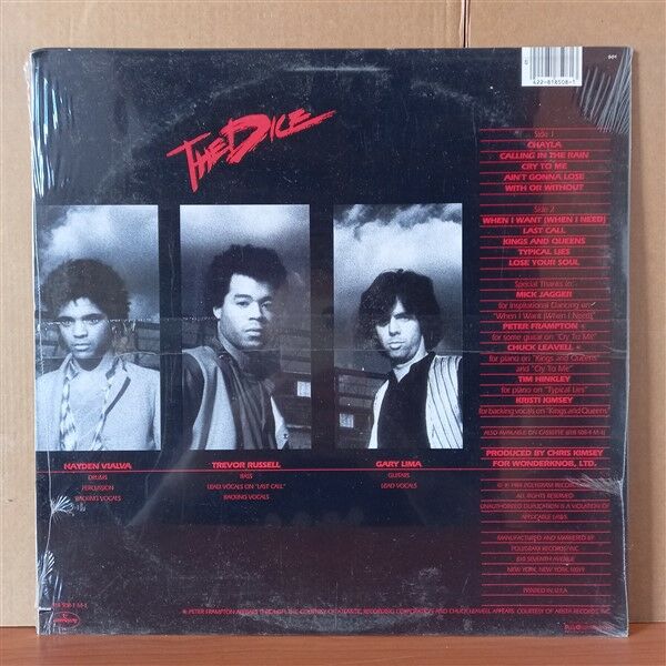 THE DICE – THE DICE (1984) - LP DÖNEM BASKISI SIFIR PLAK