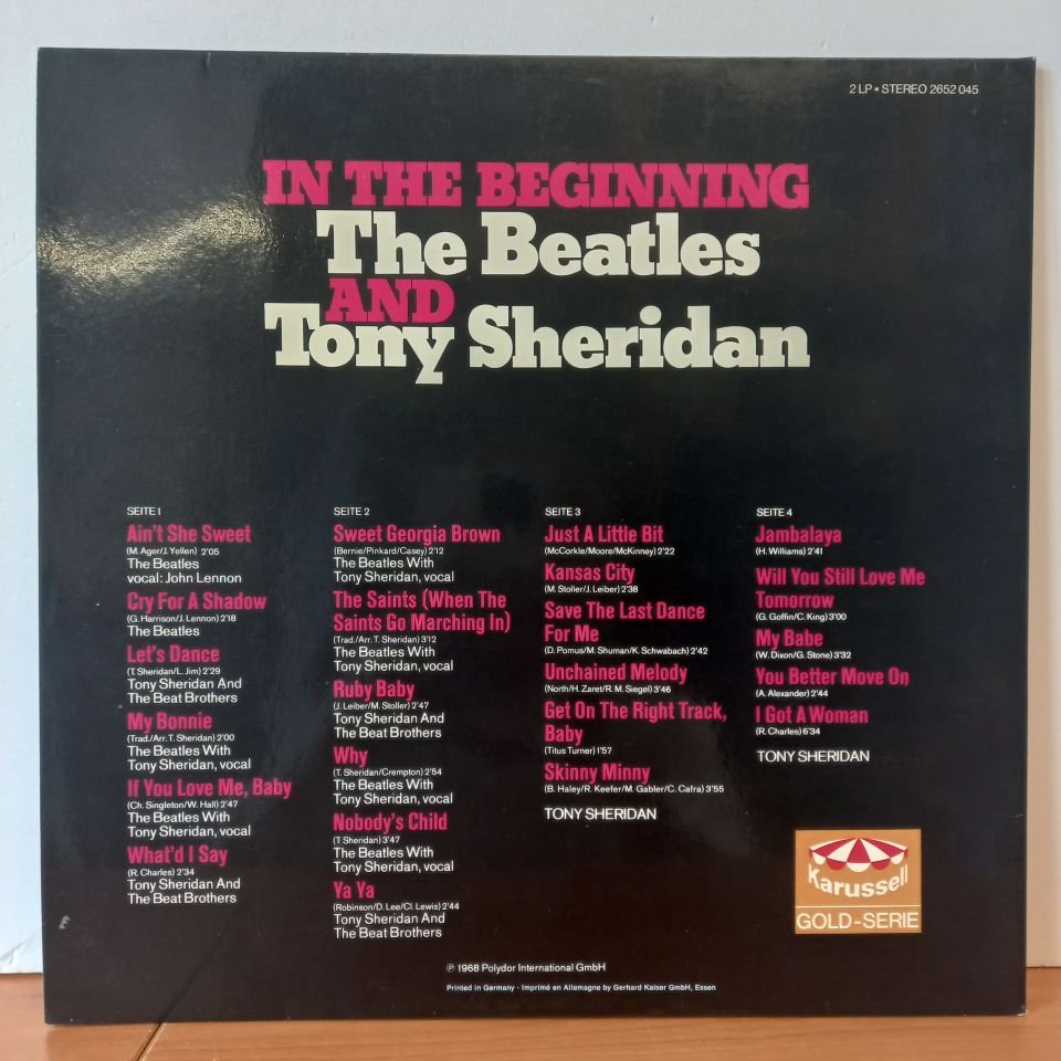 THE BEATLES AND TONY SHERIDAN – IN THE BEGINNING (1968) - 2LP 2.EL PLAK