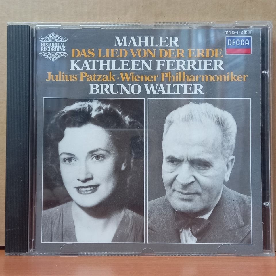 MAHLER, KATHLEEN FERRIER, BRUNO WALTER - DAS LIED VON DER ERDE / JULIUS PATZAK, WIENER PHILHARMONIKER (1984) - CD 2.EL