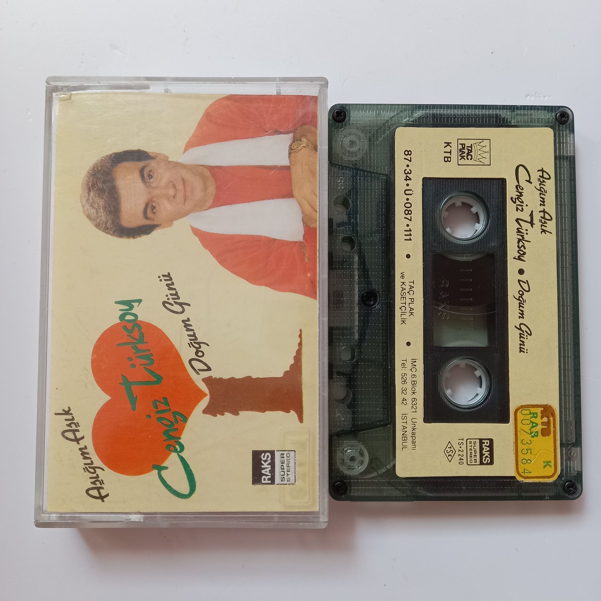 CENGİZ TÜRKSOY - AŞIĞIM AŞIK / DOĞUM GÜNÜ (1987) - KASET 2.EL