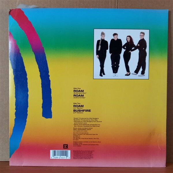 THE B-52'S – ROAM (1989) - 12'' 33RPM MAXI SINGLE 2.EL PLAK