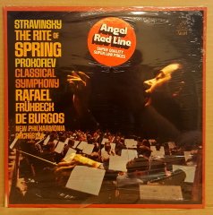 STRAVINSKY THE RITE OF SPRING - PROKOFIEV CLASSICAL SYMP / RAFAEL FRUHBECK NEW PHILH. ORCH. (1967) - LP DÖNEM BASKI SIFIR PLAK