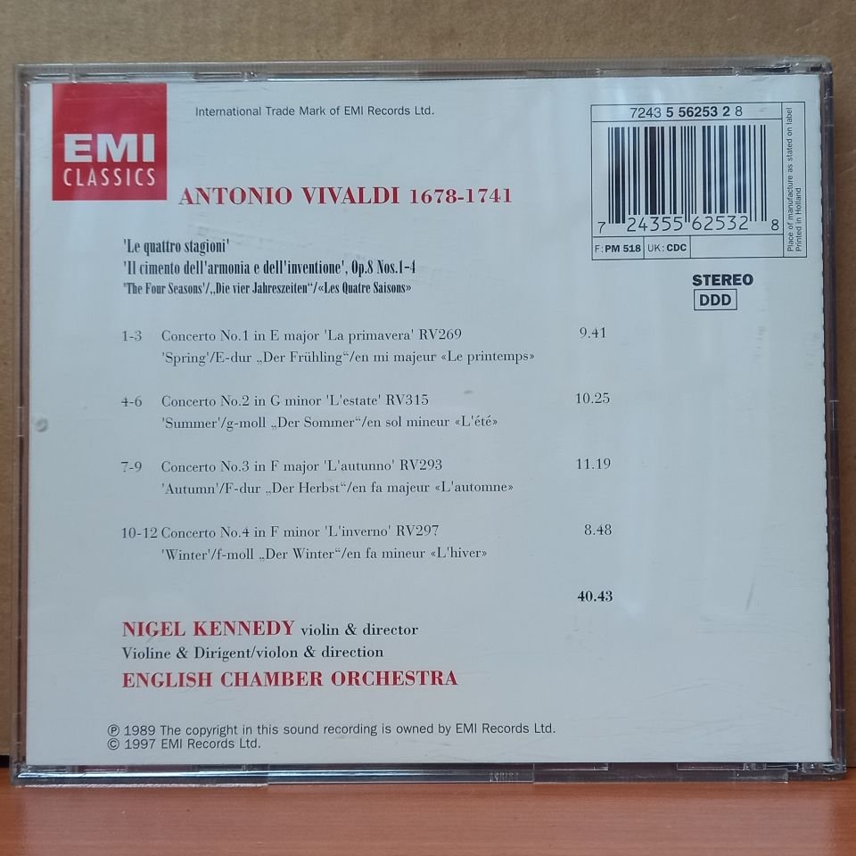 VIVALDI - THE FOUR SEASONS / NIGEL KENNEDY / ENGLISH CHAMBER ORCHESTRA (1997) - CD 2.EL