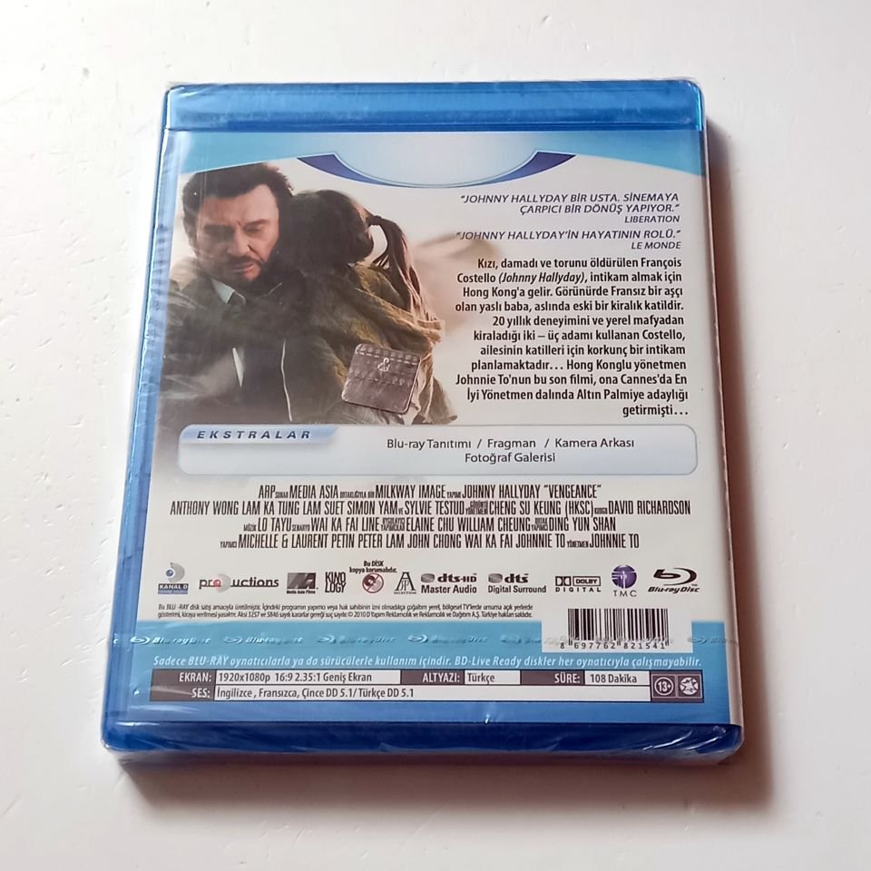 VENGEANCE - JOHNNY HALLYDAY - YÖN.: JOHNNIE TO- BLU-RAY SIFIR