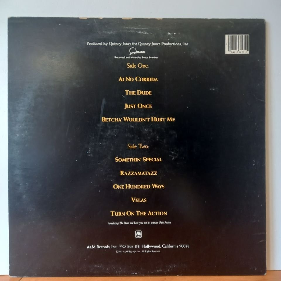 QUINCY JONES – THE DUDE (1981) - LP 2.EL PLAK