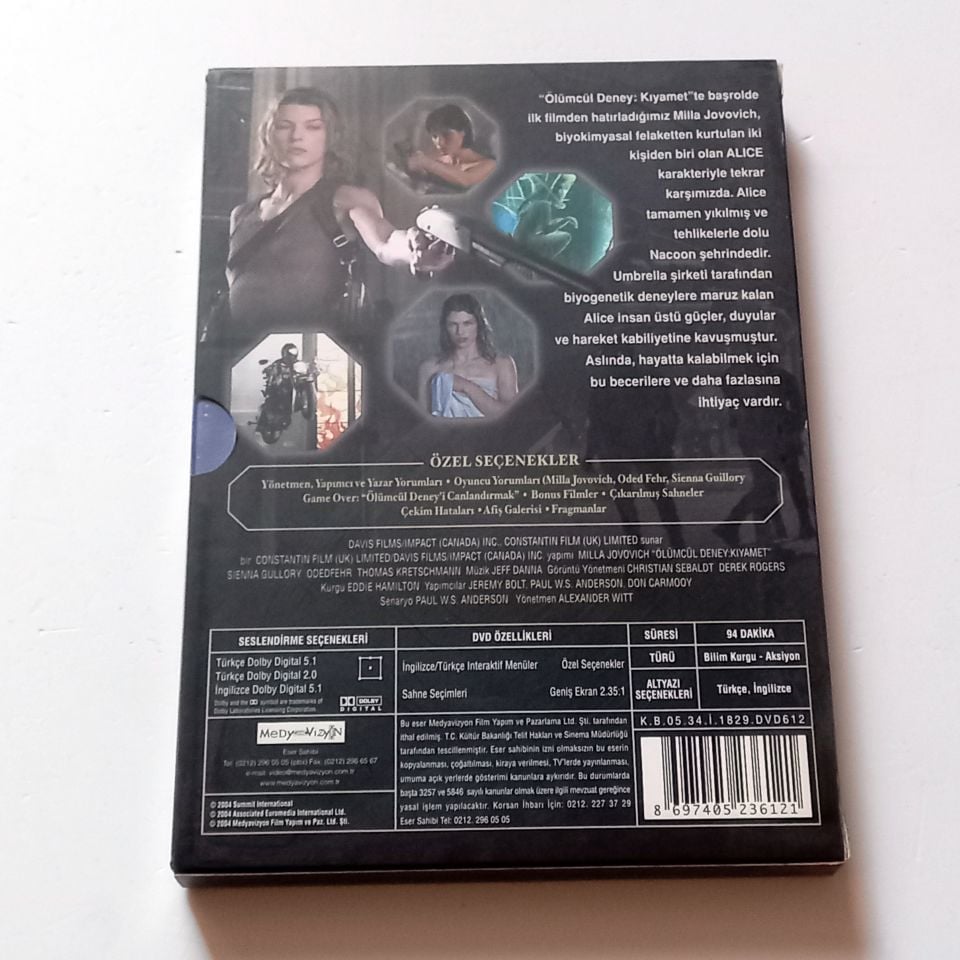 ÖLÜMCÜL DENEY: KIYAMET - RESIDENT EVIL: APOCALYPSE - MILLA JOVOVICH, YÖN.: ALEXANDER WITT - 2DVD ÖZEL VERSİYON 2.EL