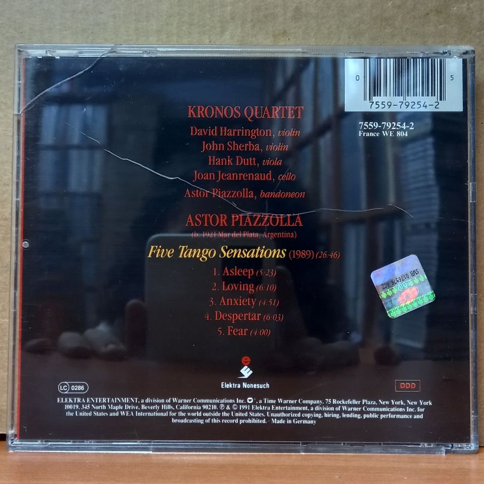 KRONOS QUARTET, ASTOR PIAZZOLLA - FIVE TANGO SENSATIONS (1991) - CD 2.EL