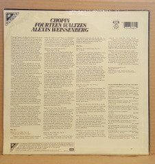 CHOPIN - FOURTEEN WALTZES / ALEXIS WEISSENBERG (1983) - LP DÖNEM BASKI SIFIR PLAK